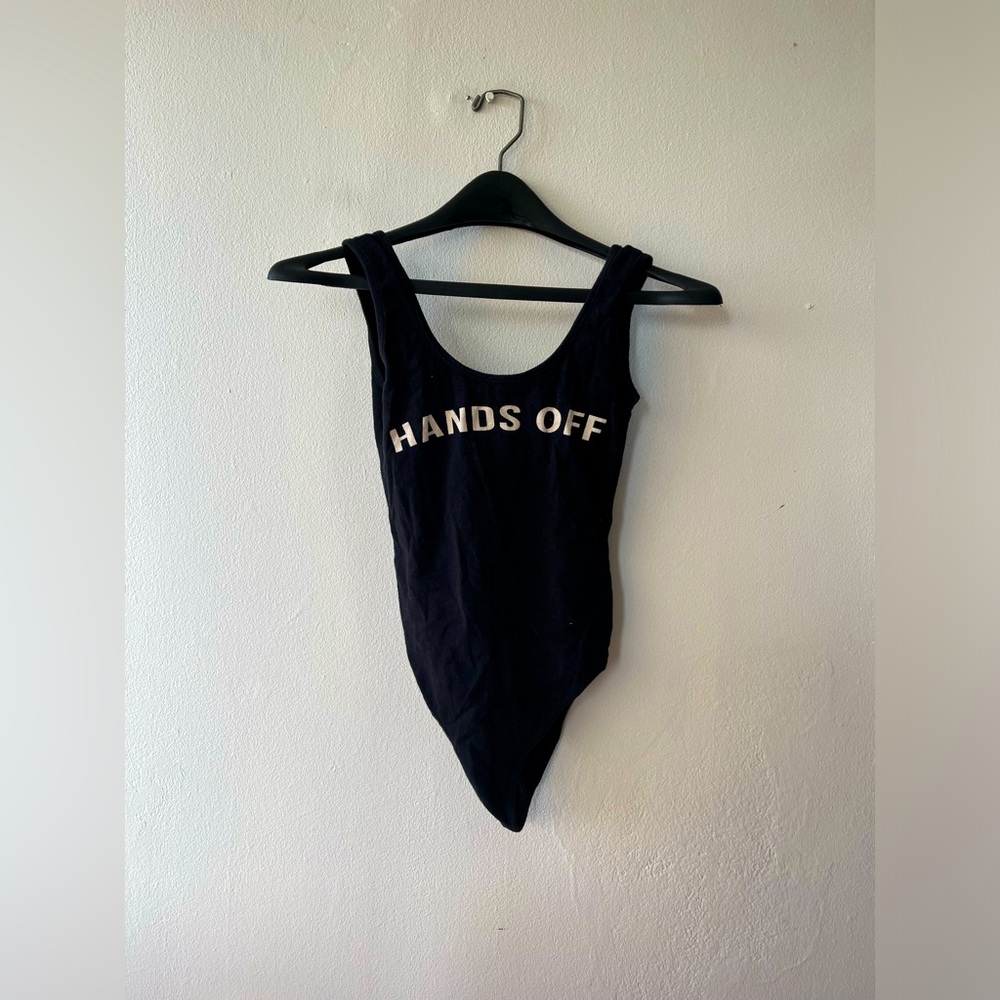 Hands off backless body suit